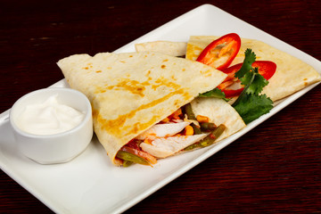 Tortilla with chicken