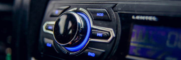 Control panel car air conditioner dashboard / console Technology in a modern car