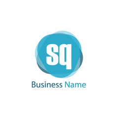 Initial Letter SQ Logo Template Design