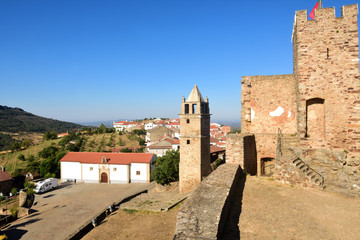Fototapeta na wymiar Tower and the Misericordia church, Mogadouro, Tras os Montes, Portugal