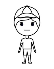 cartoon man angry kawaii character