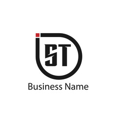Initial Letter ST Logo Template Design