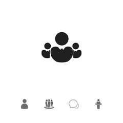 Fototapeta na wymiar Set of 5 editable business icons. Includes symbols such as presenter, team, dialogue and more. Can be used for web, mobile, UI and infographic design.