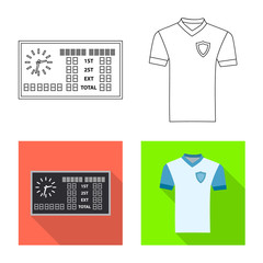 Isolated object of soccer and gear sign. Collection of soccer and tournament vector icon for stock.