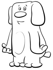 funny dog pet comic character color book