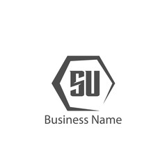 Initial Letter SU Logo Template Design