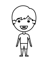 cartoon happy man kawaii character