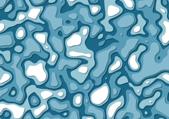 Blue paper craft,cut and art design in abstract background concept.Vector illustration.