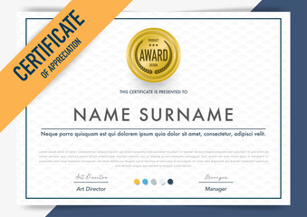 Certificate template modern,luxury and diploma style,vector illustration.