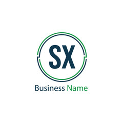 Initial Letter SX Logo Template Design