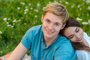 Fototapeta premium Handsome guy with amazing blue eyes