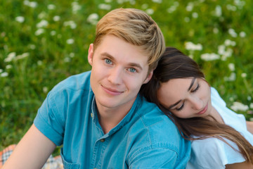 Fototapeta premium Boy with eyes blue like an ocean