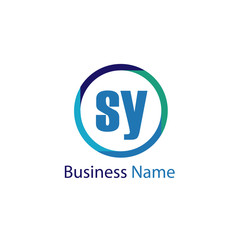 Initial Letter SY Logo Template Design