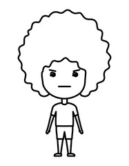 Obraz premium cartoon man angry kawaii character