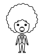 cartoon man surprised kawaii character