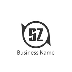 Initial Letter SZ Logo Template Design
