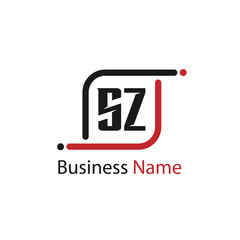 Initial Letter SZ Logo Template Design