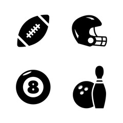 Sports Equipment. Simple Related Vector Icons Set for Video, Mobile Apps, Web Sites, Print Projects and Your Design. Sports Equipment icon Black Flat Illustration on White Background.