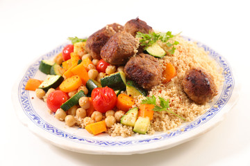 couscous, vegetable and meat
