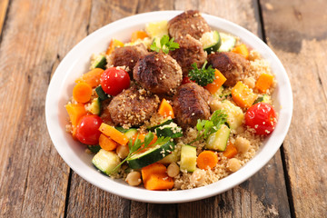 couscous, vegetable and meat