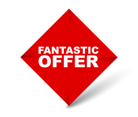 red vector banner fantastic offer