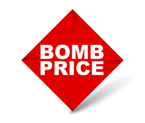 red vector banner bomb price