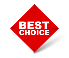 red vector banner best choice