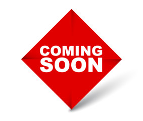 red vector banner coming soon