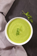 bowl of zucchini soup