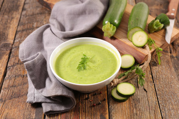 bowl of zucchini soup
