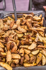 french fries at the market stall