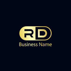 Initial Letter RD Logo Template Design