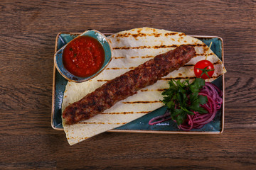 Pork kebab meat