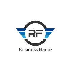 Initial Letter RF Logo Template Design
