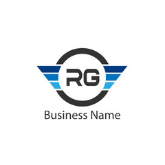 Initial Letter RG Logo Template Design