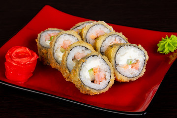 Japanese roll with salmon
