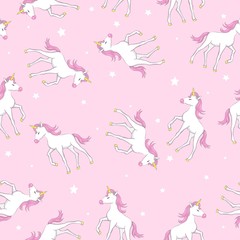 cute unicorn vector pattern