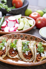 Tacos of meat to the shepherd or marinated