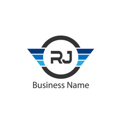 Initial Letter RJ Logo Template Design