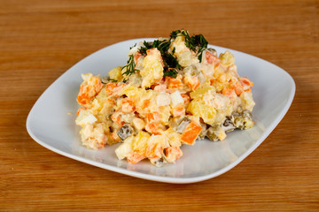 Traditional Russian salad