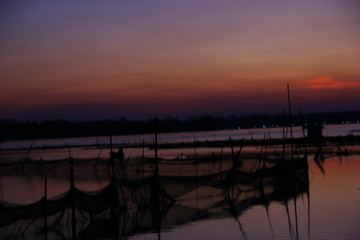 Obraz premium on the lake, view from the edge of the lake