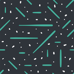Beautiful abstract seamless repeating pattern. Hand painted artistic style with chaotic paint elements. Perfect for textile, wrapping, web and all kind of decorative projects. Vector illustration.