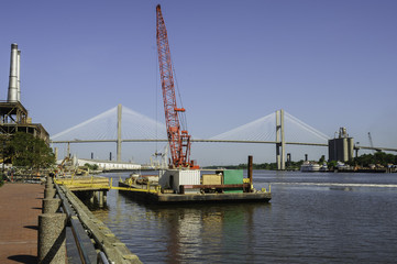 Savannah River in Savannah Georgia