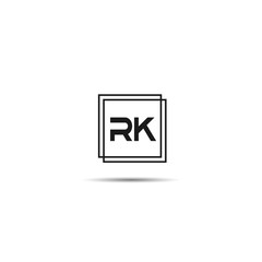 Initial Letter RK Logo Template Design