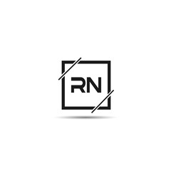 Initial Letter RN Logo Template Design
