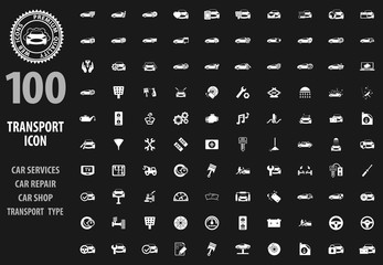 Transport icons set