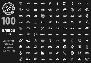 Transport icons set