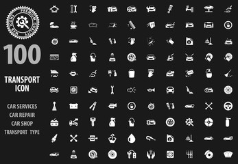 Transport icons set
