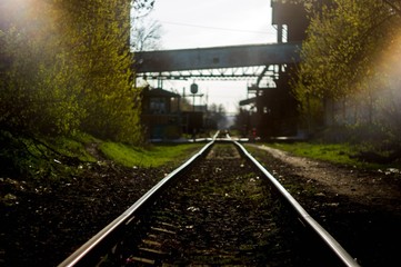 railway in city