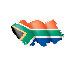 south africa flag, vector illustration on a white background.
